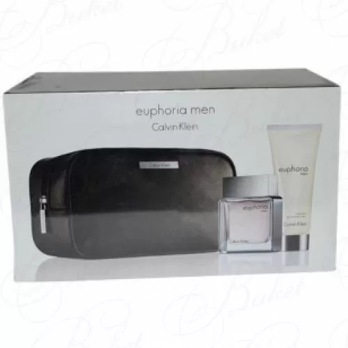 Набор CALVIN KLEIN EUPHORIA FOR MEN SET (edt 50ml+sh/gel 100ml+bag)