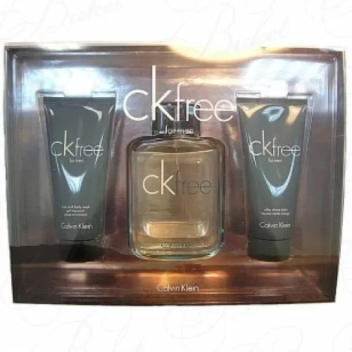 Набор CALVIN KLEIN FREE FOR MEN SET (edt 100ml+a/sh balm 100ml+sh/gel 100ml)