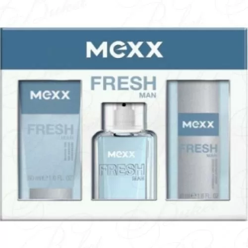 Набор Mexx FRESH MAN SET (edt 30ml+deo 50ml+sh/gel 50ml)