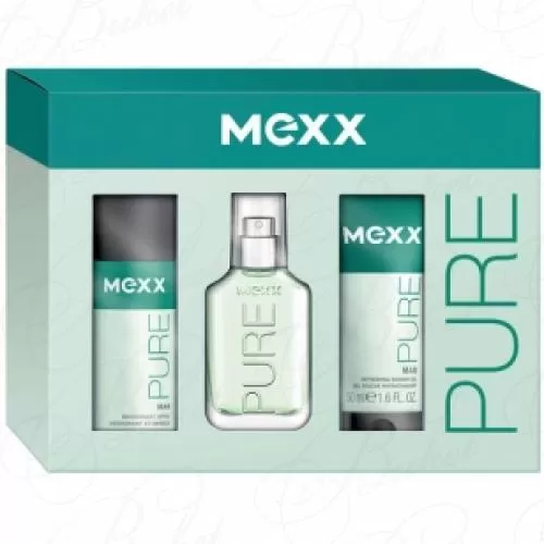 Набор Mexx PURE MAN SET (edt 30ml+deo 50ml+sh/gel 50ml)