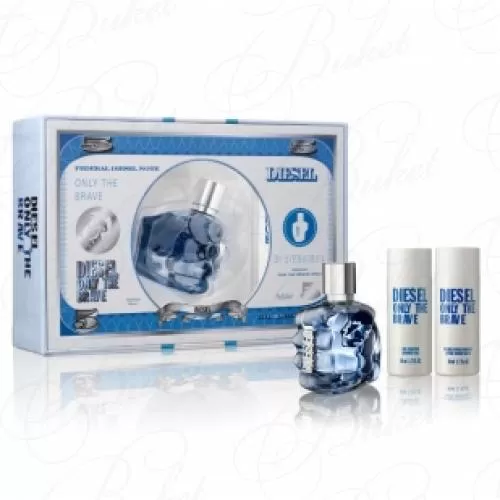 Набор Diesel ONLY THE BRAVE SET (edt 35ml+a/sh balm 50ml+sh/gel 50ml) 